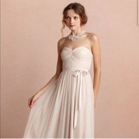 BHLDN Va Et Vien | Stunning Full Length Strapless Tulle Dress - Picture 7 of 16